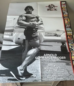 HUGE 28x18 Arnold Schwarzenegger #1 Bodybuilder 25th Anniversary FLEX Poster - Picture 1 of 3