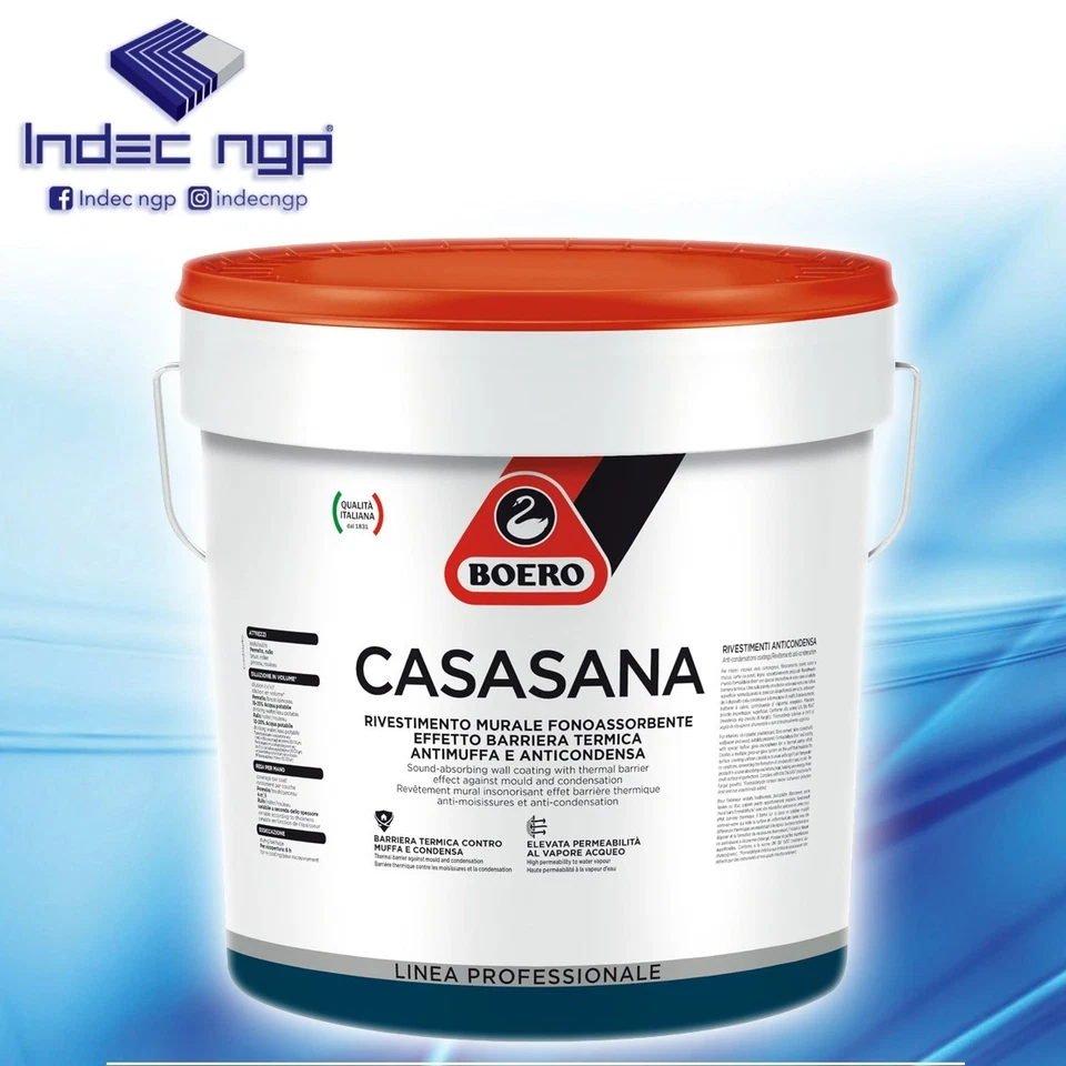 Boero Casasana Pittura anticondensa antimuffa fonoassorbente Lt. 1 - 5 - 14
