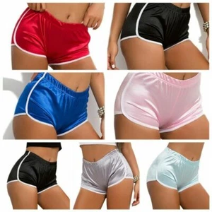 Womens Dolphin Shorts Smooth Silky High Waist Casual Yoga Leggings Booty Shorts - Picture 1 of 19
