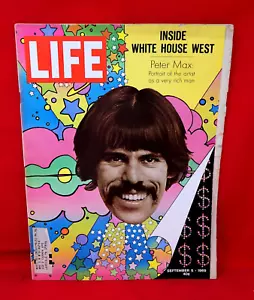 5 de septiembre de 1969 revista Life, Peter Max, dentro de la Casa Blanca oeste - Imagen 1 de 9