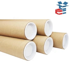 MAILING TUBES CARDBOARD KRAFT CYLINDER POSTAL TUBES ALL SIZES - Picture 1 of 3