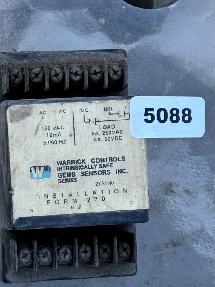 Warrick 27A1H0 Interface Form 270, 120VAc, 12mA, 50/60Hz - Image 1 of 1