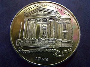 1969 Elks-Orleanians (HAS) GALLIER HALL Bronze Mardi Gras Doubloon - Picture 1 of 4