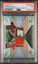 PSA 7 2008-09 UD SPX WINNING MATERIALS COMBO PATCH STEVE NASH GRANT HILL /25