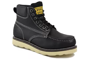 Stivali da lavoro uomo Work Zone N633 in pelle nera 6” - Foto 1 di 3
