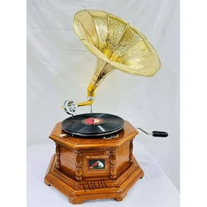 Antique Gramophone, Fully Functional Working Phonograph, win-up record player - Picture 1 of 8