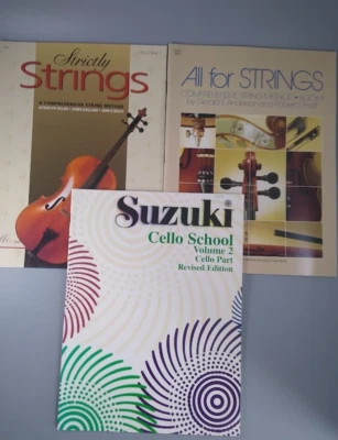 Beginner Cello Exercise Books Suzuki Strictly Strings - 3 Titles (See List) - Image 1 of 4