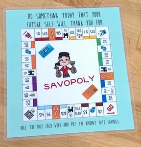 Hoja de ahorro de dinero Savopoly laminada - Imagen 1 de 4