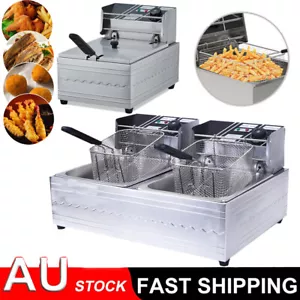 10L-20LCommercial Electric Deep Fryer Stainless Steel Basket Kitchen Chip Cooker - Picture 1 of 14
