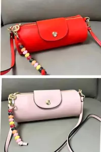 Long Champ Extra Leather Crossbody XS 2 Colors Red Pink Shoulder Outlet - Picture 1 of 10