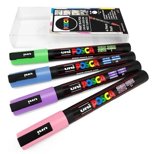 Uni POSCA - PC-3M Kunst Marker Farbstifte - 4 Packung Brieftasche - Pastell - Bild 1 von 3