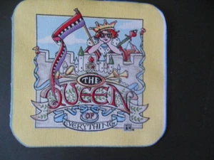 6 fabric pieces - Mary Engelbreit print: "The QUEEN of EVERYTHING" 6.5"x 6.5" - Picture 1 of 2