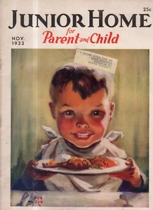 1933 Junior Home November - Thanksgiving; hand puppets; Hobo the handsome; - Picture 1 of 1
