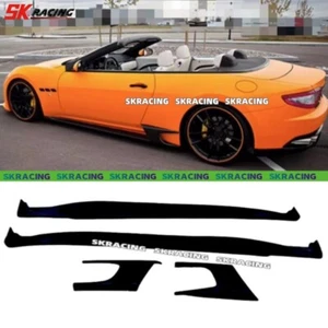 Glossy Black Sideskirts Side Skirt Lip Fits 2008-2015 Maserati Gts Gran Turismo - Picture 1 of 5