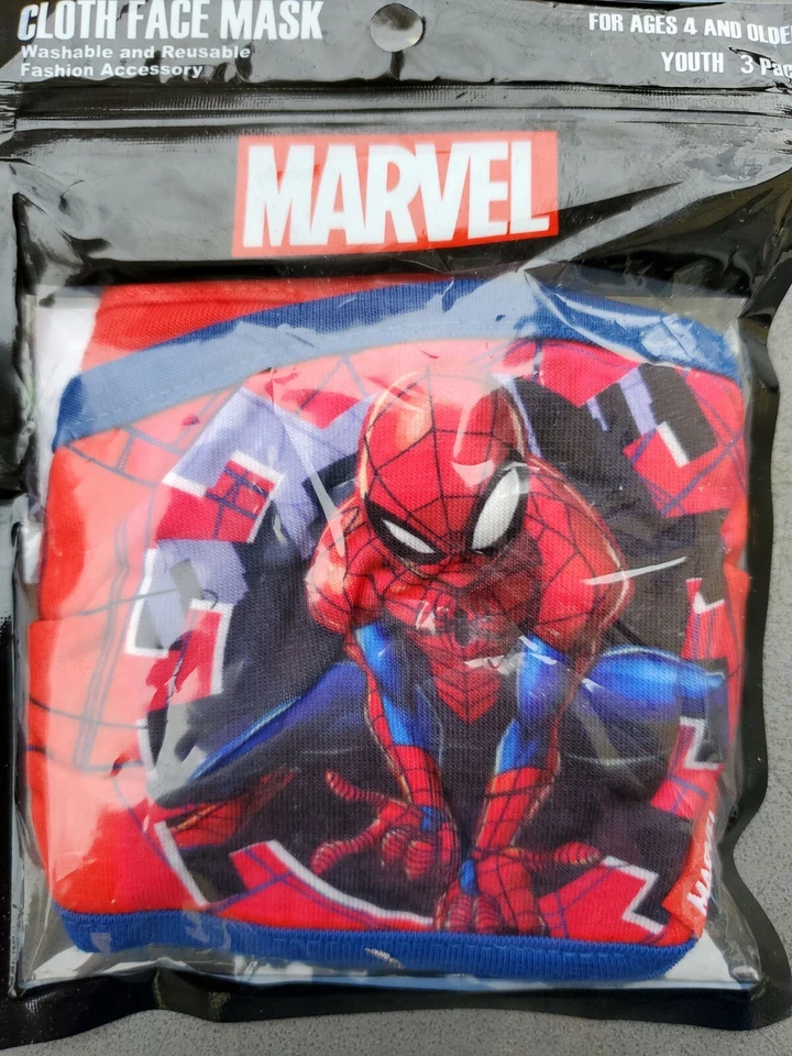 3pk MARVEL Spiderman Kids' Cloth Face Mask Reusable - Image 1 of 1
