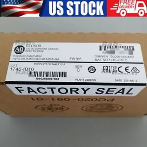 New Factory Sealed AB 1746-IB16 SER D SLC 500 Digital Input Module PLC 1746IB16 - Picture 1 of 2