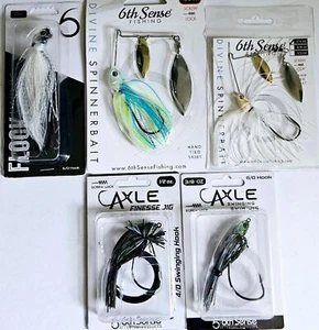 (Lot of 5) 6th Sense Flock Hair Jig Divine Spinnerbait Axle Finesse Jig Swim Jig - Picture 1 of 5