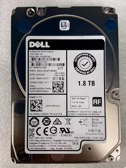 RVDCJ for Dell 0RVDCJ 1.8TB 10K SAS 2.5" 12Gb/s 512e HDD Hard Drive ST1800MM0198 - Image 1 of 1