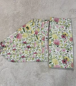 Cynthia Rowley Floral Tablecloth & 6 Napkins 100% Cotton Multicolor Size 89"X59" - Picture 1 of 18