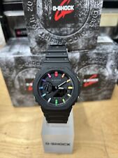 New Casio OAK G-Shock GA2100-1A1 A/D Digital Carbon Resin Rainbow Limited Watch