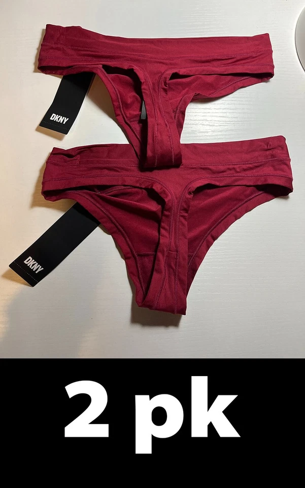 Tanga 2pk DKNY DK8961 Active Comfort para mujer talla S - rojo Foto 1 de 4
