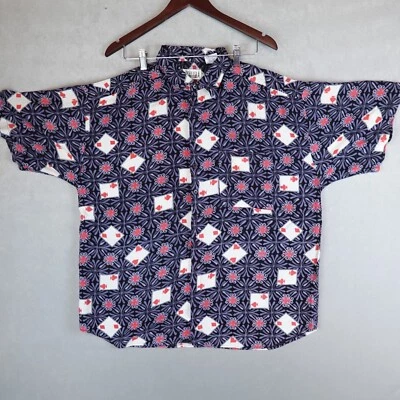 Camisa De Colección CITY Calles Abotonada Hombres XL Rayón Poker Tarjeta Casino Manga Corta Años 80 Foto 1 de 4