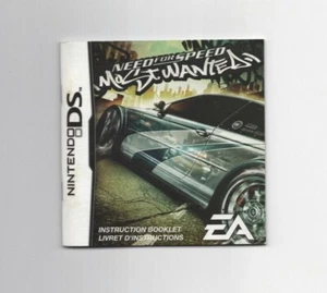 Need For Speed Most Wanted Nintendo DS MANUAL ONLY Nintendo - Picture 1 of 1