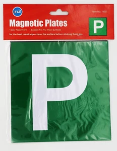 2 Pcs PLATE Driver Magnetic Plate Car Licence Green P VIC WA - Picture 1 of 3