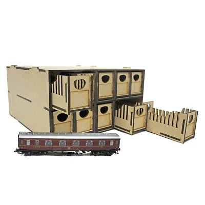 TT120 Loco Storage Box | 10 Compartments | For Model Railway Trains/Locomotives - Image 1 of 4