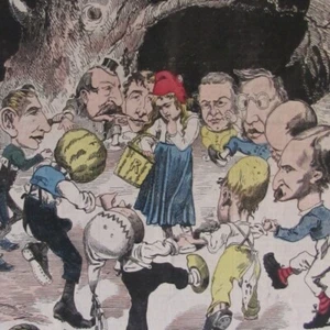 Les lauriers sont coupés - - Caricature Samuel - Gravure de presse 1872 - Picture 1 of 2