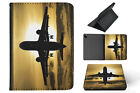 CASE COVER FOR APPLE IPAD|AIRCRAFT PLANE SILHOUETTE SUNSET