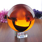 100Mm Big Crystal Glass Ball Fengshui Home Office Deco Gift + Free Clear Base