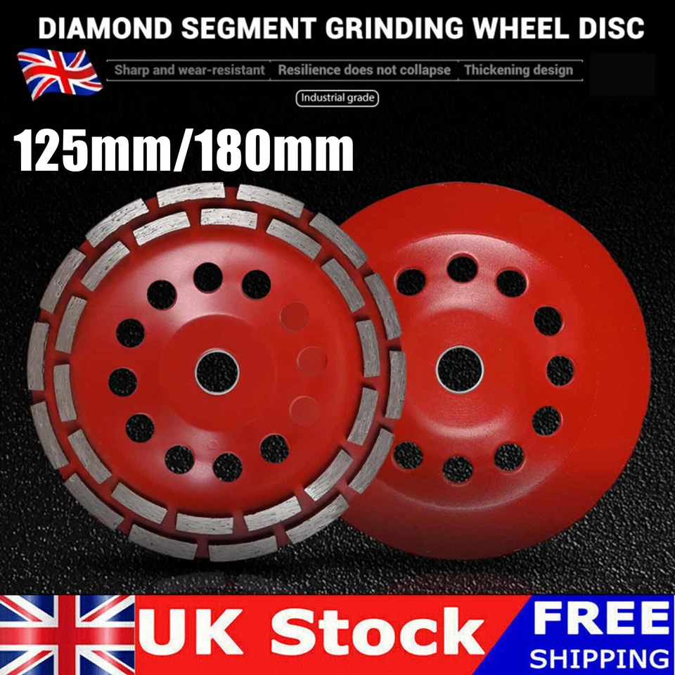 Diamond Segment Grinding Wheel Disc Cup Marble Concrete Granite Stone 125/180mm - Image 1 of 1