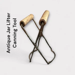 Antique Vintage Jar Lifter Canning Tool Wooden Handle Farmhouse Decor Privative - Picture 1 of 6