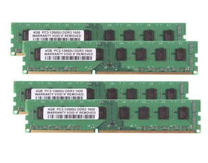 4pcs For Intel 4GB 2Rx8 PC3-12800U DDR3 1600Mhz 240PIN DIMM RAM Desktop Memory $ - Picture 1 of 13