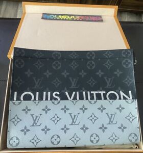 AUTHENTIC Louis Vuitton Pochette Voyage MM Eclipse Split Men Women LIMITED LV