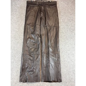 Pantalones de moto de cuero vintage Harley Davidson Hein Gericke para hombre 34 negros para motocicleta - Imagen 1 de 13