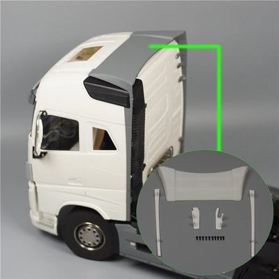 RC Truck Plastic Narrow Body Tail Spoiler for 1/14 Tamiya  VOLVO FH16 750 56360 - Image 1 of 4