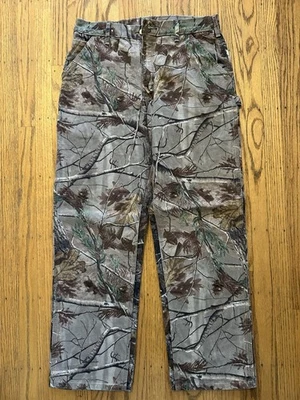 Carhartt Realtree Camo Loose Fit Canvas Carpenter Pants Size 34x32 Actual 34x31 - Image 1 of 4