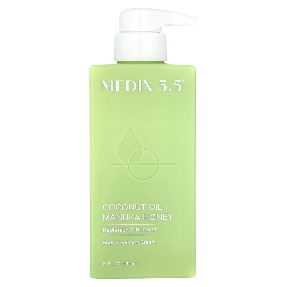 Body Treatment Cream, Coconut Oil + Manuka Honey, 15 fl oz (444 ml) - Image 1 of 2