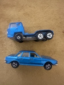 Majorette no 210 Volkswagen VW K70 blue. Made in France. + Bernard Truck - Picture 1 of 12