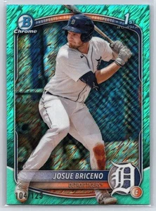 2025 Bowman Chrome Josue Briceno #BCP-13 1st Bowman Aqua Shimmer Refractor /125 - Picture 1 of 2
