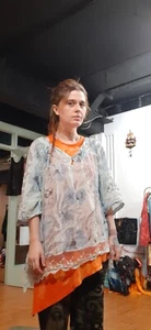 Womens Made In Italy Lagenlook Magical Pixie Coverall Top Size L - Picture 1 of 8