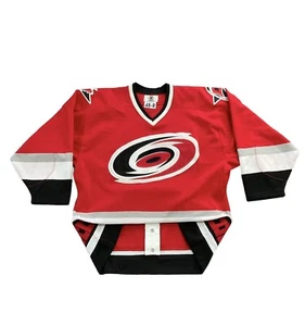 STARTERS NHL CENTER ICE AUTHENTIC CAROLINA HURRICANES HOME HOCKEY JERSEY SZ 48-R - Picture 1 of 11