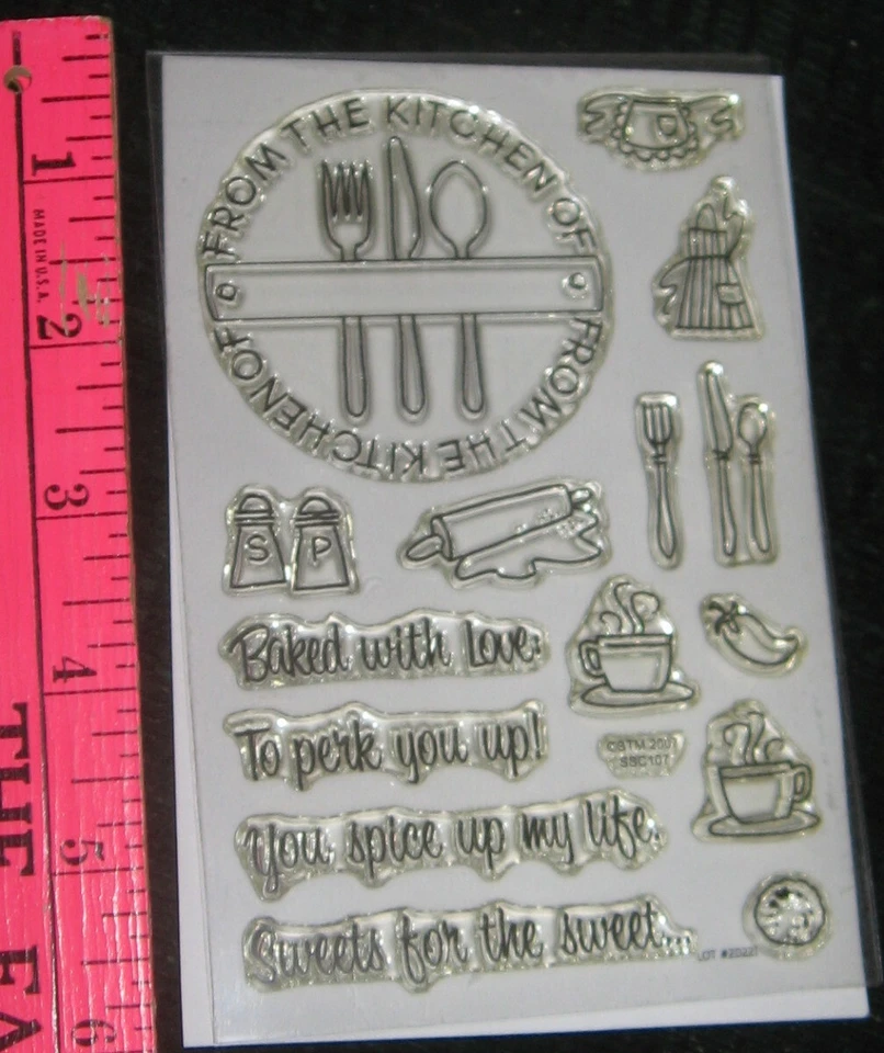 Lote tema cocina sello adhesivo horneado con dichos de amor de la cocina del café Foto 1 de 1