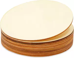 12 Pack 6 Inch Unfinished Wood Circles for Crafts, Blank Cutout Slices for Wo... - Picture 1 of 2