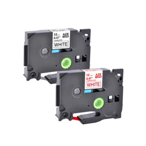 2PK Compatible con Brother TZ 231 TZ 232 Etiqueta Laminada P-Touch Cinta 1/2" 12mm - Imagen 1 de 23
