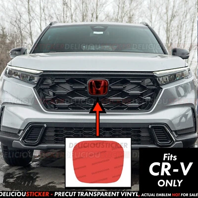 For Honda CR-V 2023-2026 Red Front Tint Vinyl on Emblem Precut Decal ppf Crv - Image 1 of 4