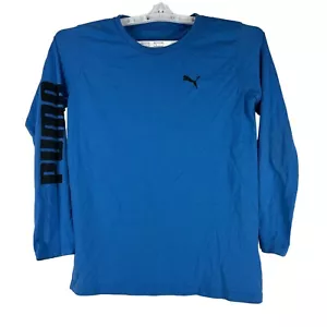 Camiseta Puma Niños Manga Larga Cuello Redondo Talla L Azul - Imagen 1 de 6