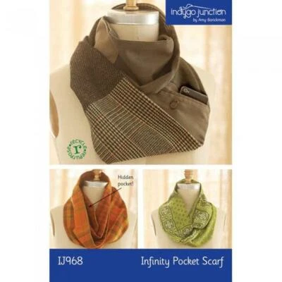 Indygo Junction IJ968 Infinity Pocket Scarf Sewing Pattern - NEW! - Image 1 of 2